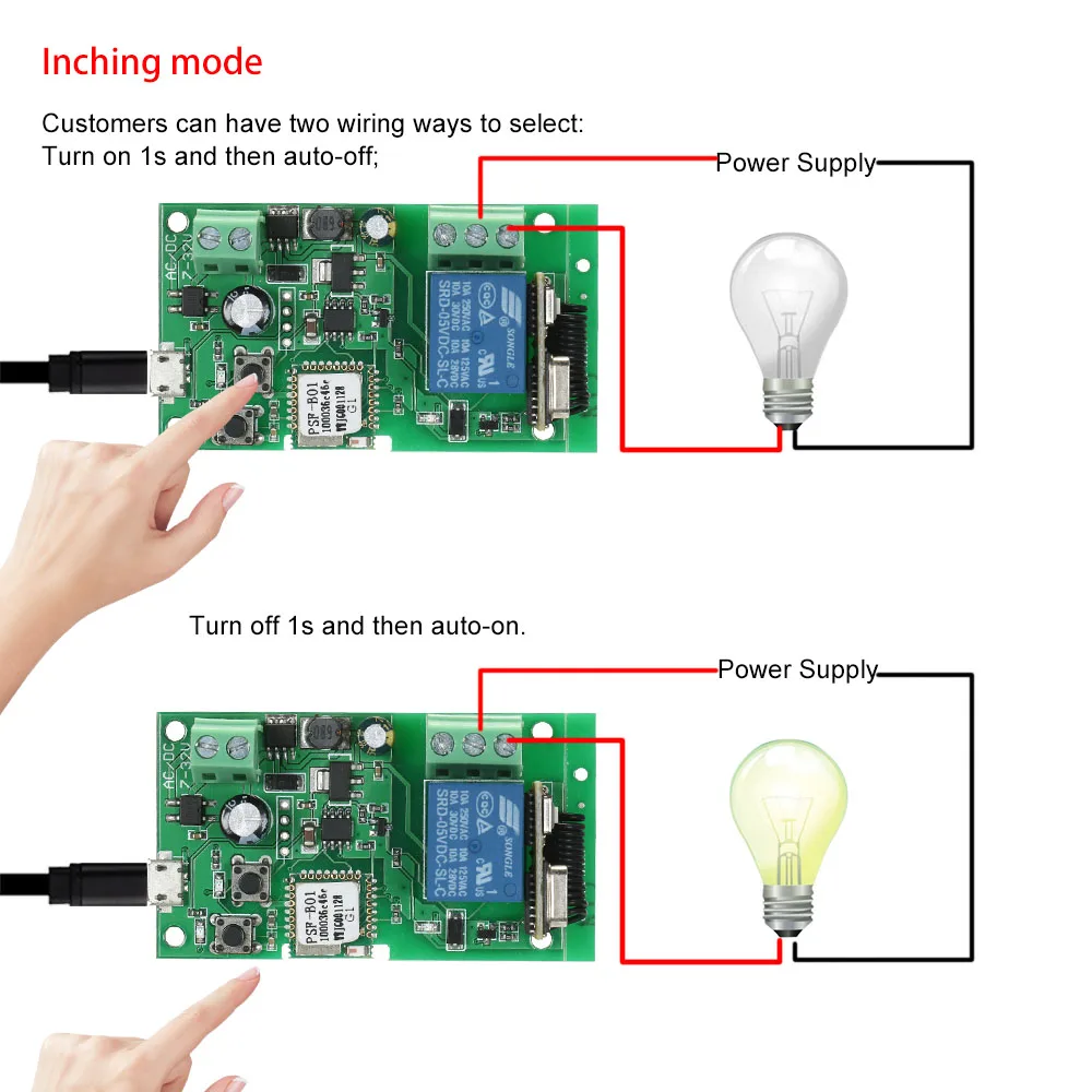 RF 433 МГц умный Wifi переключатель USB DC5V 12V 24V 32V беспроводной модуль приложение