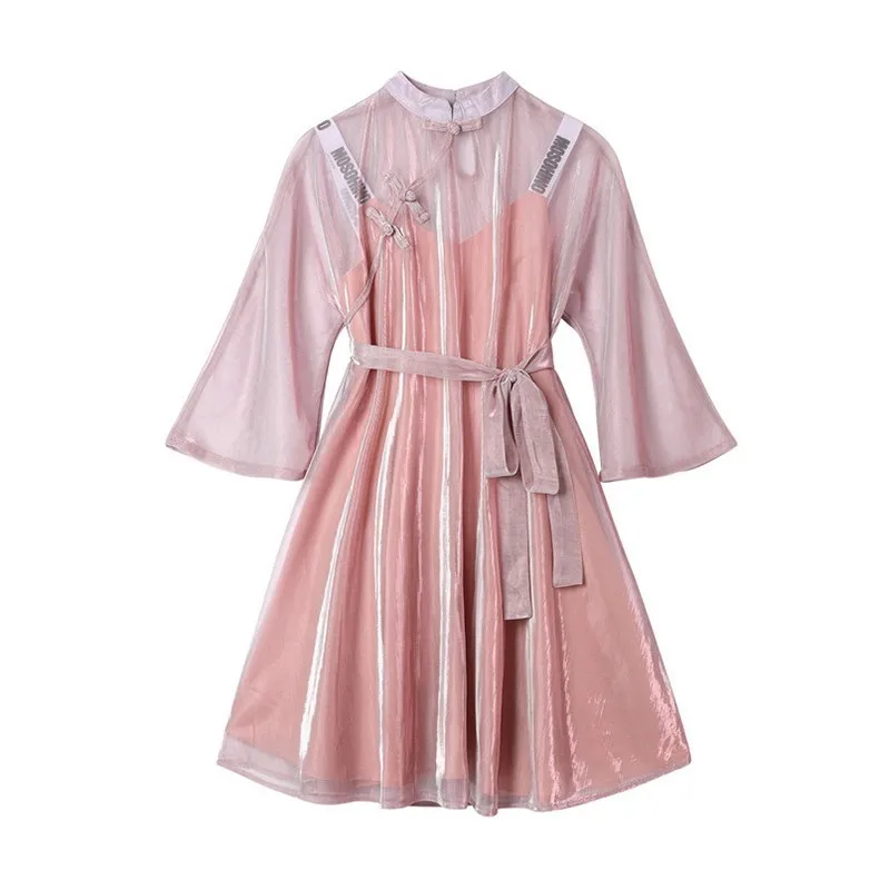 GALCAUR винтажное платье костюм женский перспективный длинный рукав кружевные