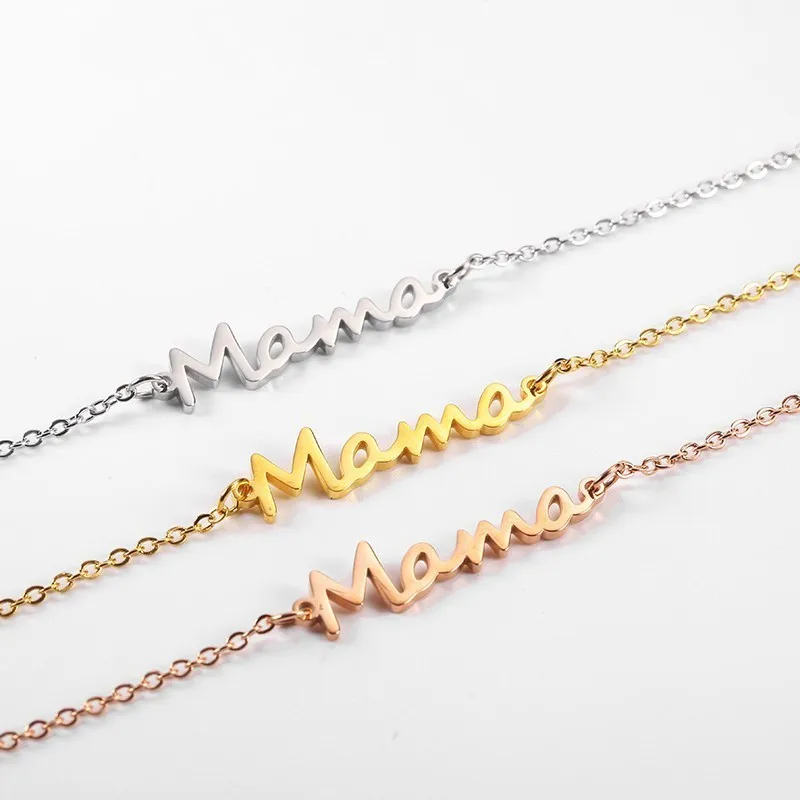 RIR Stainless Steel Mama Chain Link Bracelet Gold Mom Mothers Day Gift New Gifts | Bracelets