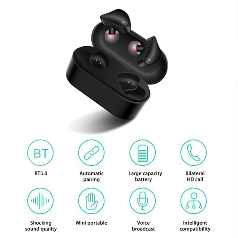 D011 Bluetooth 5 0 мини гарнитура наушники-вкладыши Tws с наушники Беспроводной стерео