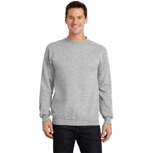 Port &amp Company PC78 Mens Core Fleece Crewneck Sweatshirt Ash - Small |