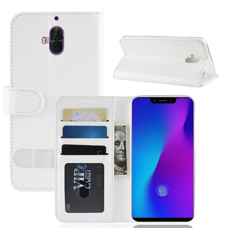 Ocolor для Leagoo S10 кожаный чехол с откидной крышкой наклейкой защитный карманом карт