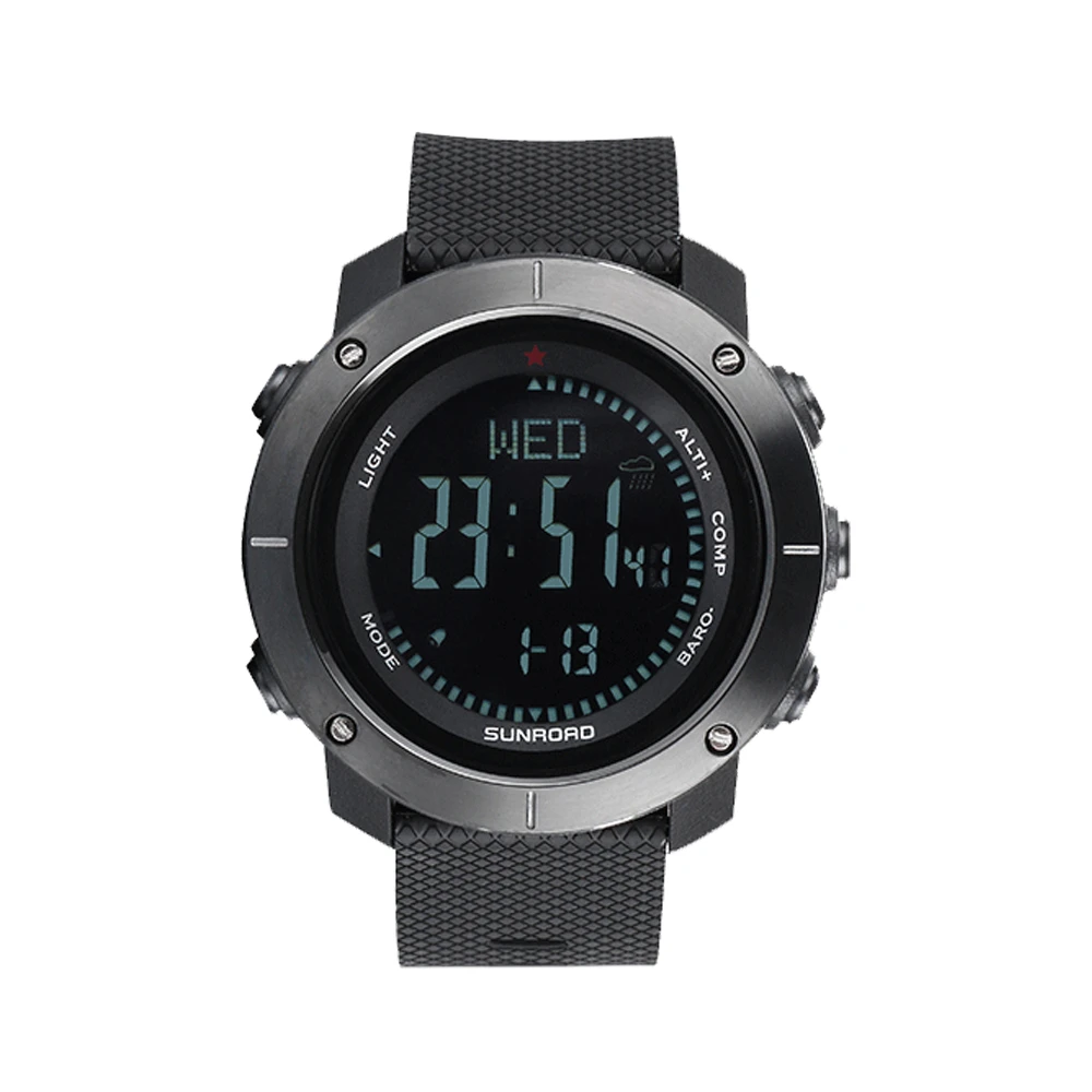 

Multifunctional Men Outdoor Smart Watch Digital Sports Wrist Watch Compass Altimeter Barometer Military 5ATM Water Resistant
