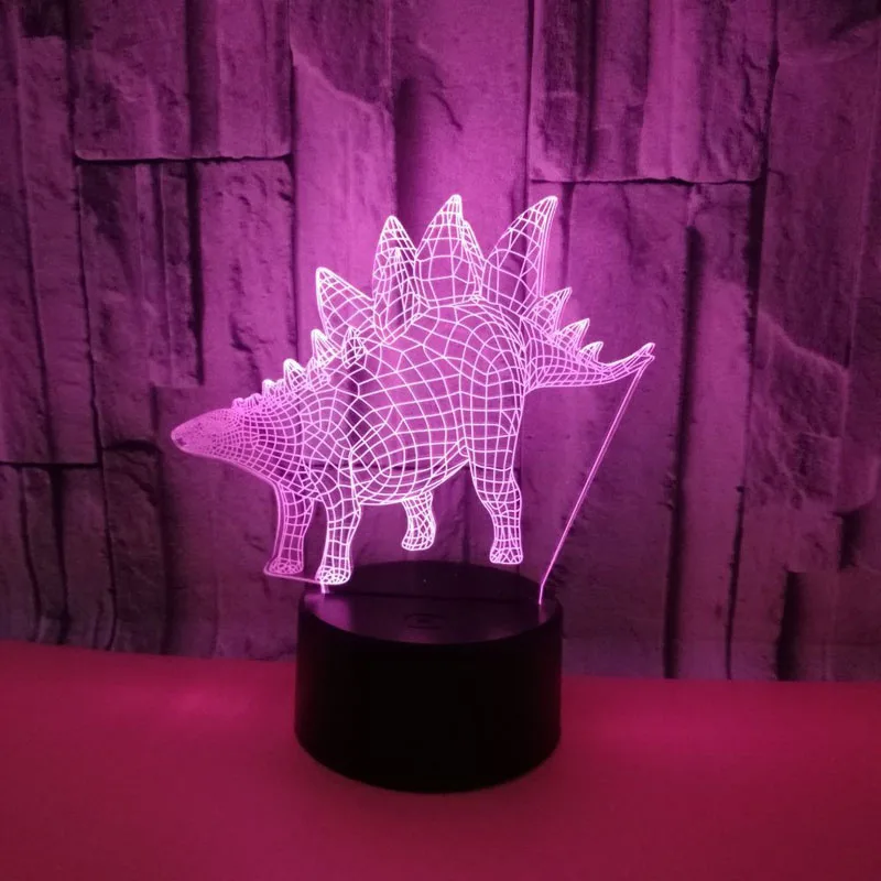 YIMIA новинка подарок USB 7 цветов Изменение динозавра светодиодный ночник 3D
