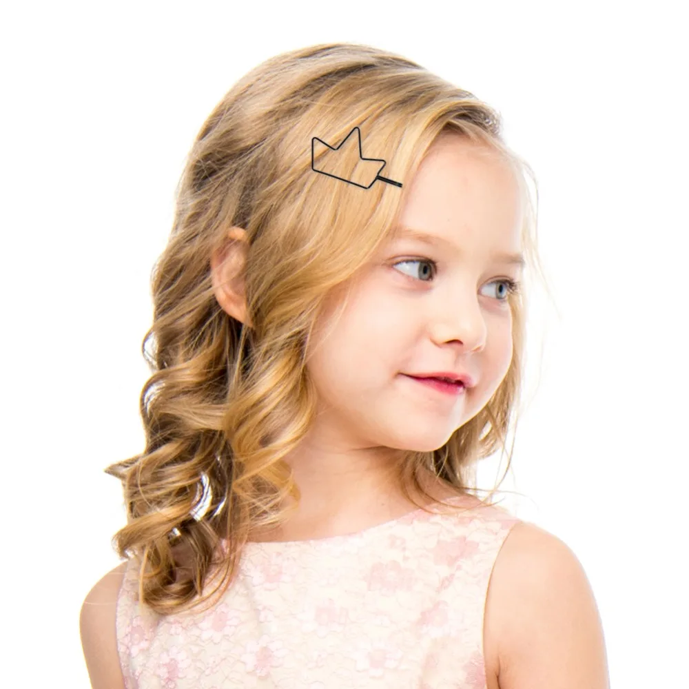 Black Word Folder Barrettes for Children Baby Hair Clips Girls Above 3 Years Multi Shapes Clasp pins Accessories Head | Детская одежда