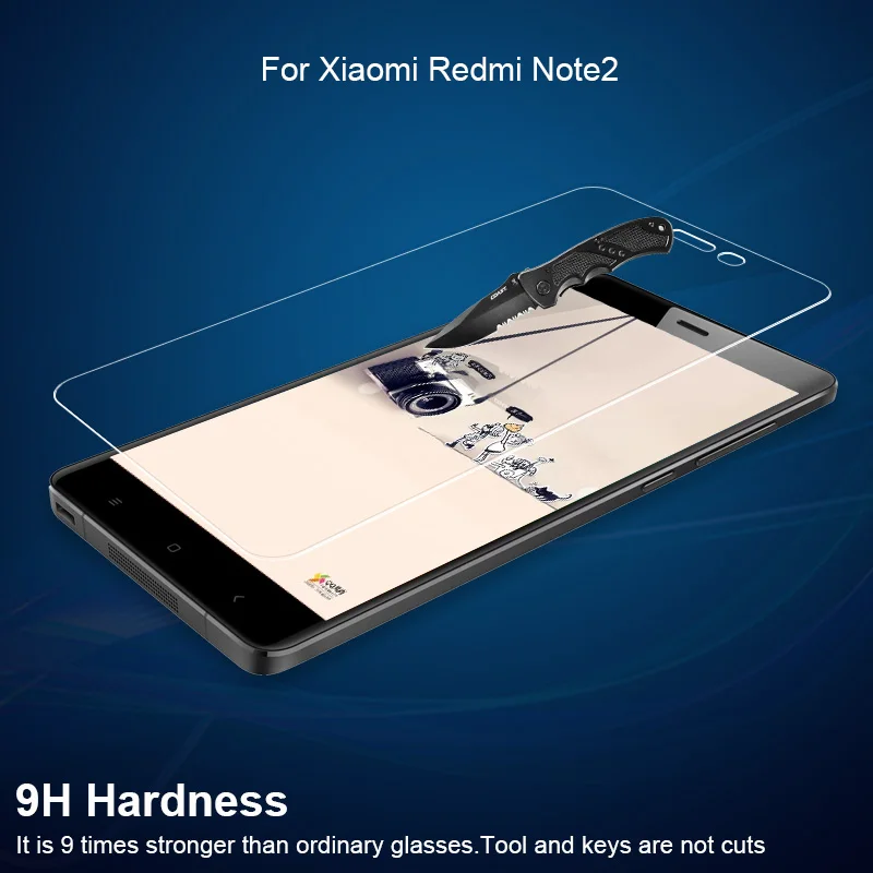 Mcdark 2.5D 9H Tempered Glass For Xiaom Redmi Note 2 Screen Protector Xiaomi 2/ 3/ 4 Toughened Phone Cover Film | Мобильные телефоны