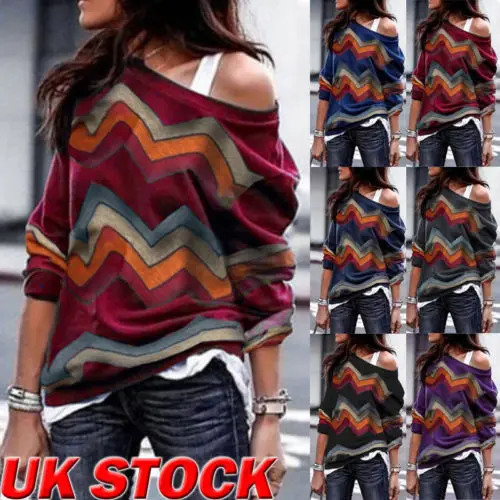 2019 Женская Осенняя блузка в полоску с длинным рукавом полосатые топы на одно