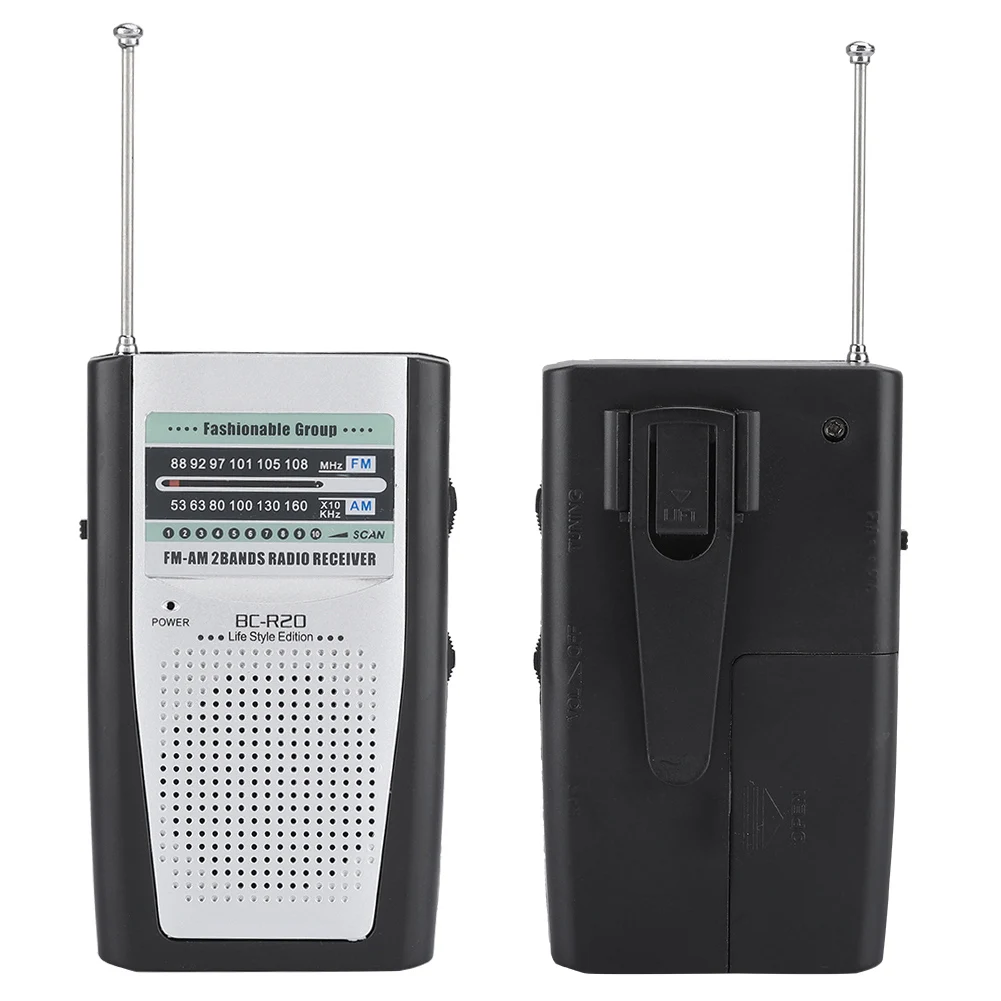 SOONHUA портативное мини радио AM/FM BC R20 Динамик Приемник телескопическая антенна