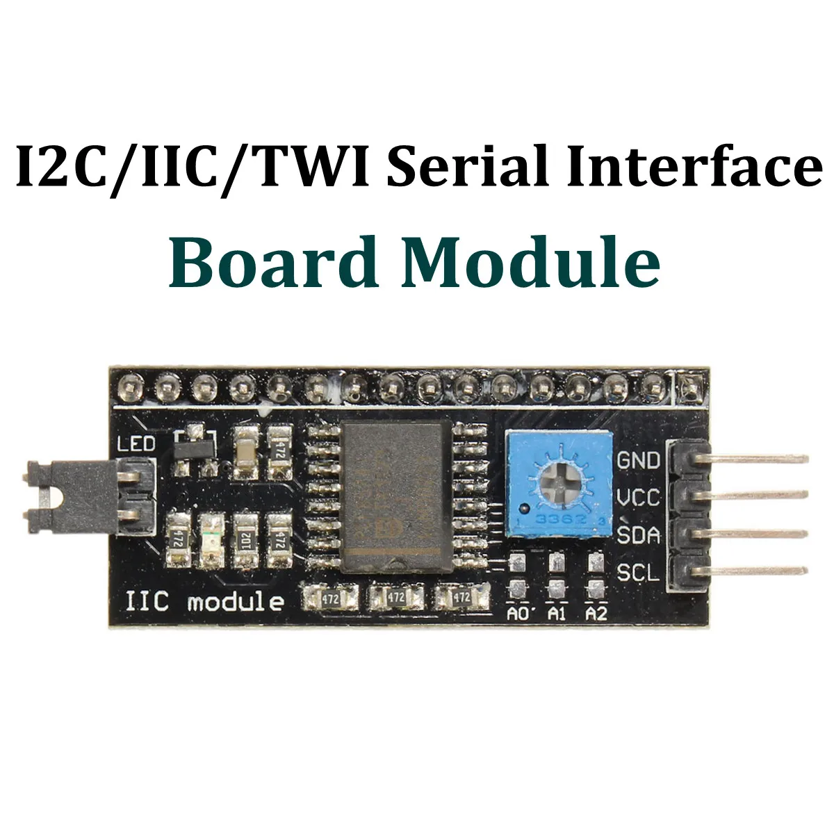 Новое поступление I2C/IIC/TWI Серийный Интерфейс борту модуль для Arduino R3 ЖК-дисплей 1602 Дисплей 54x19 мм 5V Лидер продаж