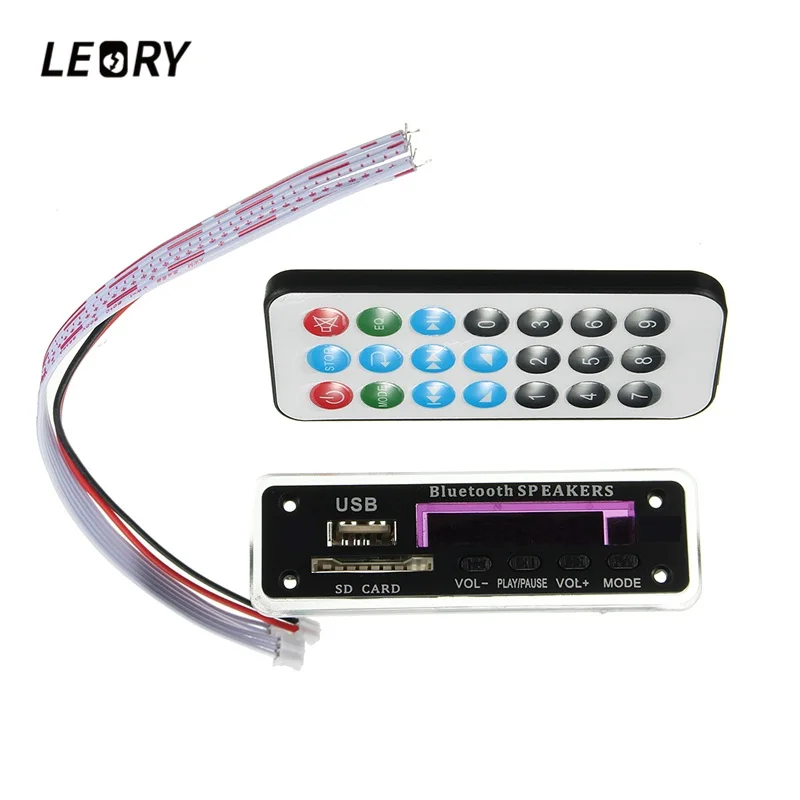 Беспроводной MP3 декодер LEORY 12 В плата bluetooth модульный пульт дистанционного