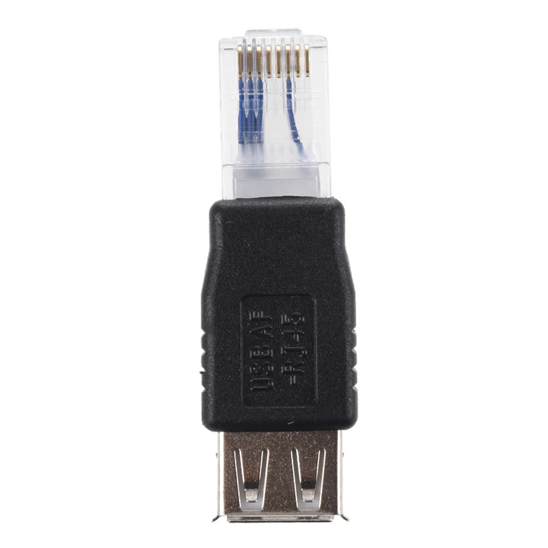 Адаптер синий кабель галстук 2 шт. ethernet RJ45 папа к USB Разъем конвертер адаптер +