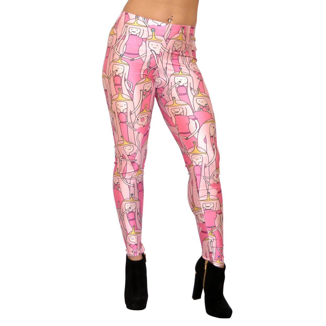 Женские леггинсы принцессы с жевательной резинкой большого розового цвета |