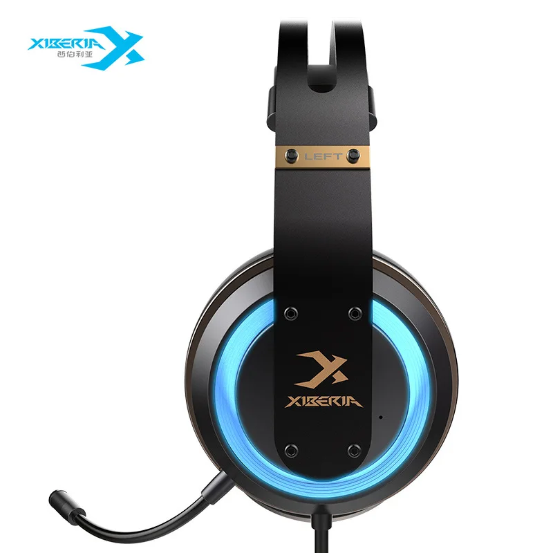 XIBERIA T19 игровые usb наушники с микрофоном 7 1 Surround Sound стерео светящиеся HiFi 3D surround