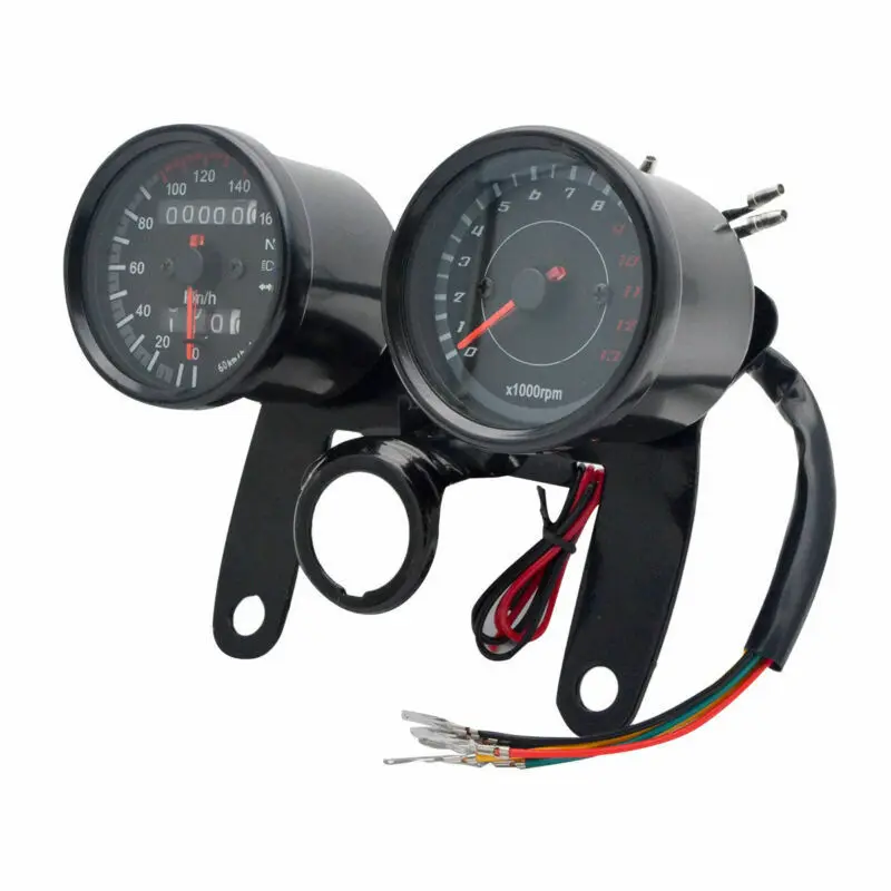 12V Motorcycle Speedometer Tachometer Dual Gauge Kit Fit for All Tradition Equipment Accessories | Автомобили и мотоциклы