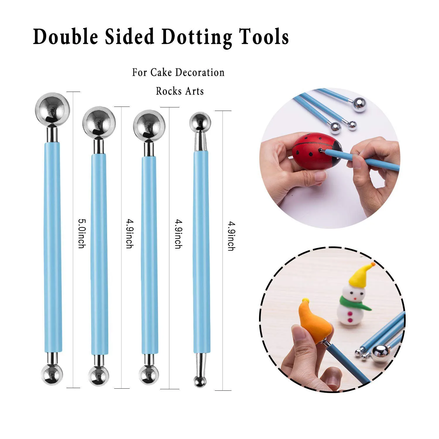 20 Pieces Modeling Clay Sculpting Tools Set Polymer Include Carving Pottery Ball Stylus Dotti | Дом и сад