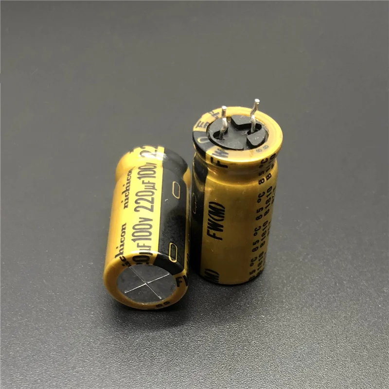 5 шт./20 шт. 220уф 100В NICHICON FW серия 12 5x25 мм 100V220uF HiFi аудио конденсатор|Конденсаторы| |