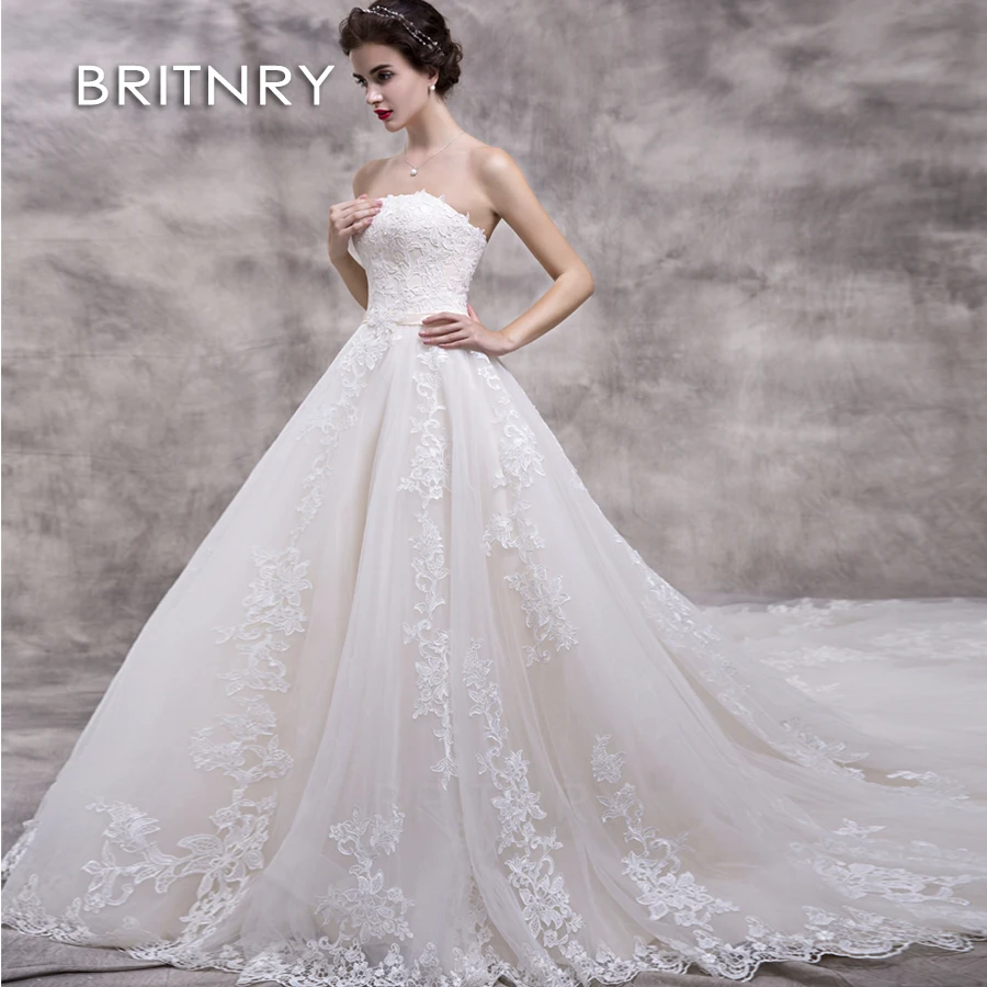 BRITNRY Vestido De Noiva роскошное свадебное платье 2020 длинное натяжение бальное Роскошные