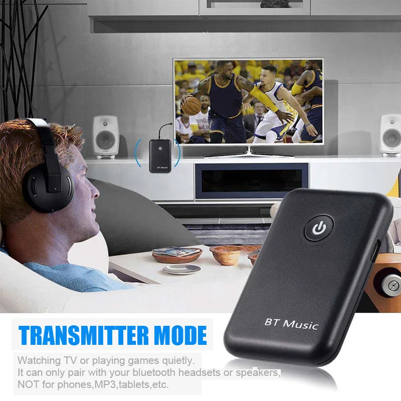 VAORLO 2 в 1 Bluetooth передатчик приемник для ТВ и автомобиля 4 беспроводной адаптер 3 5 мм