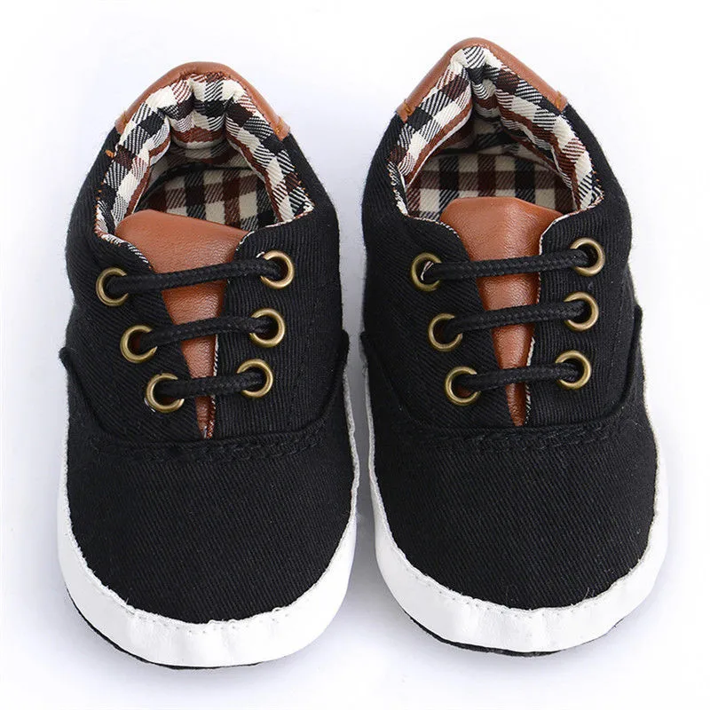 New Spring Autumn Baby Soft Sole Canvas Walking Shoes First Walkers Infant Children Boy Moccasin Sneakers 0-18 Months |