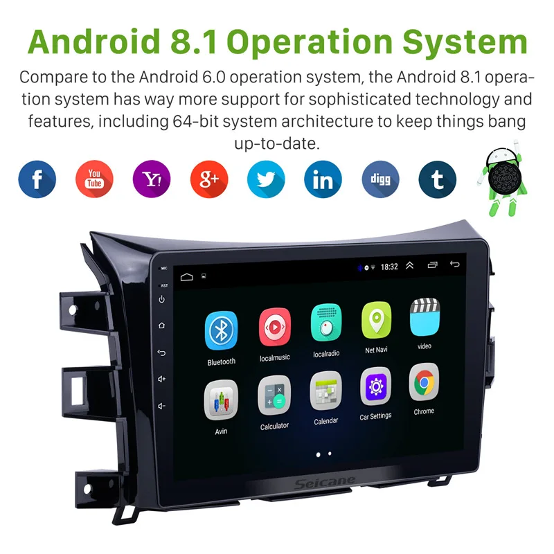 Автомагнитола Seicane Автомобильная Мультимедийная система на Android 10 1 с GPS для Nissan