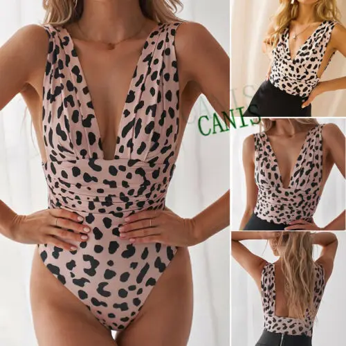 2019 Модный женский сексуальный комбинезон с открытой спиной Повседневная