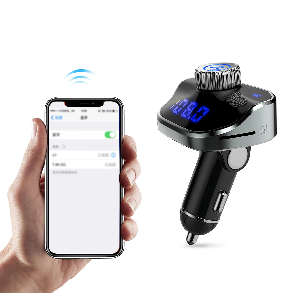 Bluetooth V4.2 FM передатчик MP3 плеер Handsfree Car комплект U диск 5 V 3.1A Dual USB Quick Зарядное