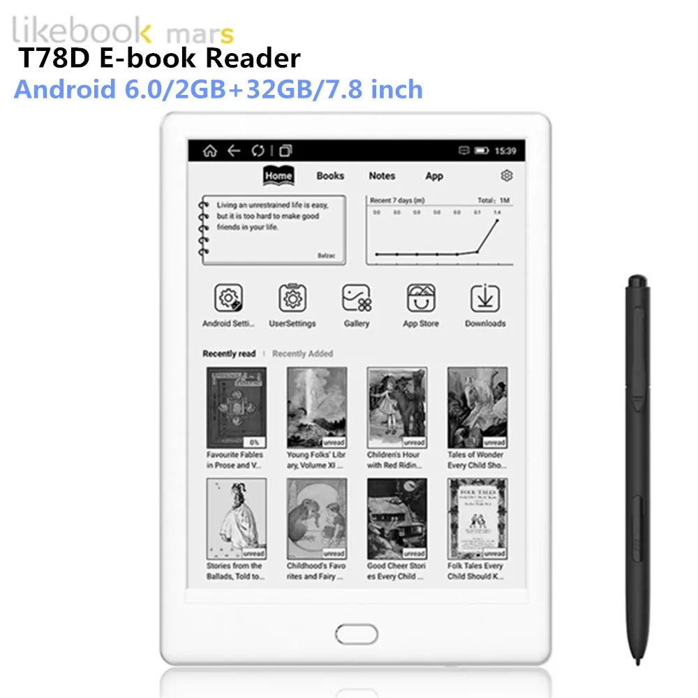 Likebook Muses T78D электронная книга ридер 7 8 дюймов Восьмиядерный чернил экран двойной