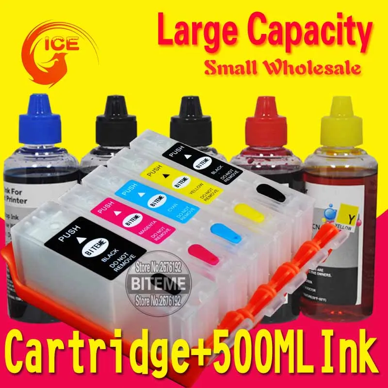 5 шт. PGI 470 CLI 471 XL перезаправляемый чернильный картридж для Canon MG5740 MG6840 TS5040 TS6040 PGI470 с