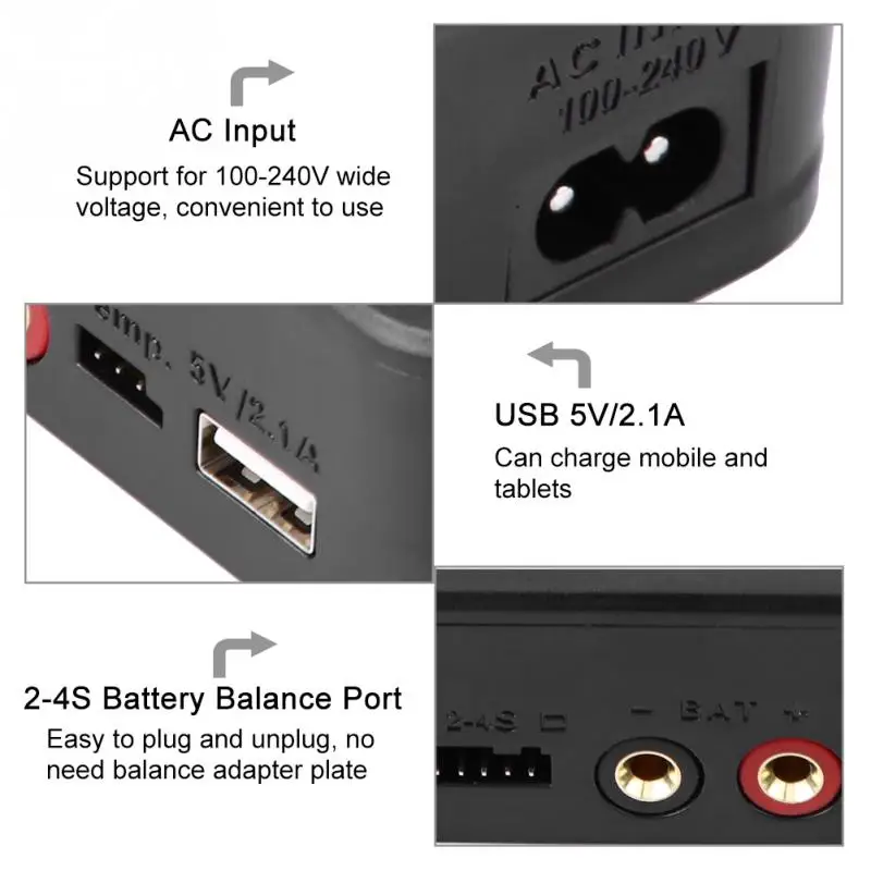 Зарядное устройство для аккумуляторов ULTRA POWER UP60AC RC кабель питания 2 4S Li Ion 6 8S Ni MH 100