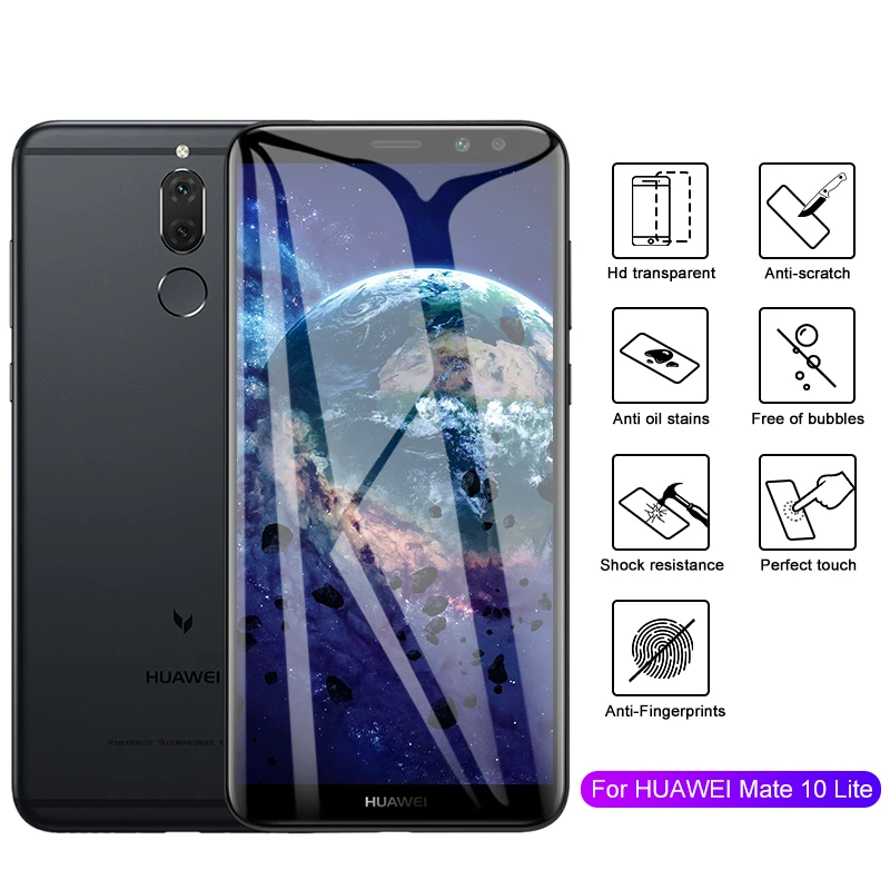 Защитное стекло для Huawei P10 P20 P30 Lite Pro Honor Mate 9 10 20 закаленное защитное 0 26 мм 5D