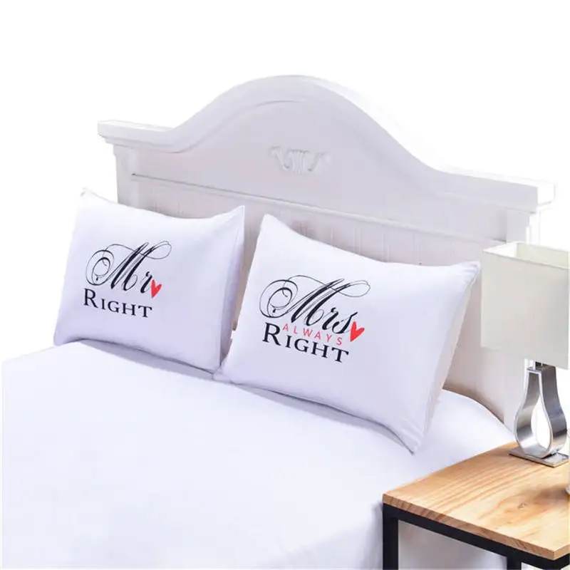 MR and MRS Pillowcases Couple Pillow Shams for Him or Her Christmas Romantic Anniversary Wedding Valentine's Gift46 | Дом и сад