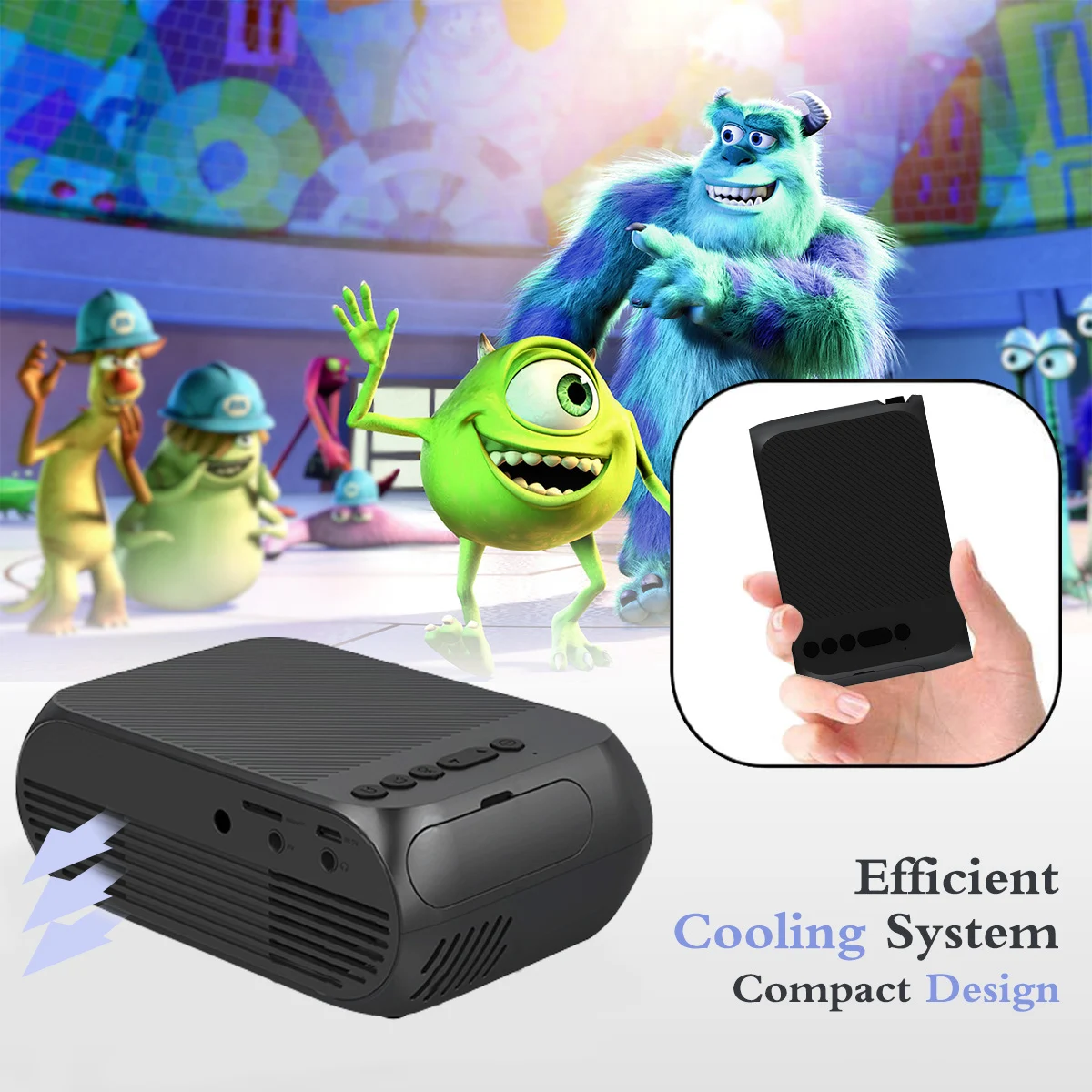 Excelvan YG320 Мини проектор светодиодный Proyector 500LM Аудио HDMI USB мини YG 320 домашний