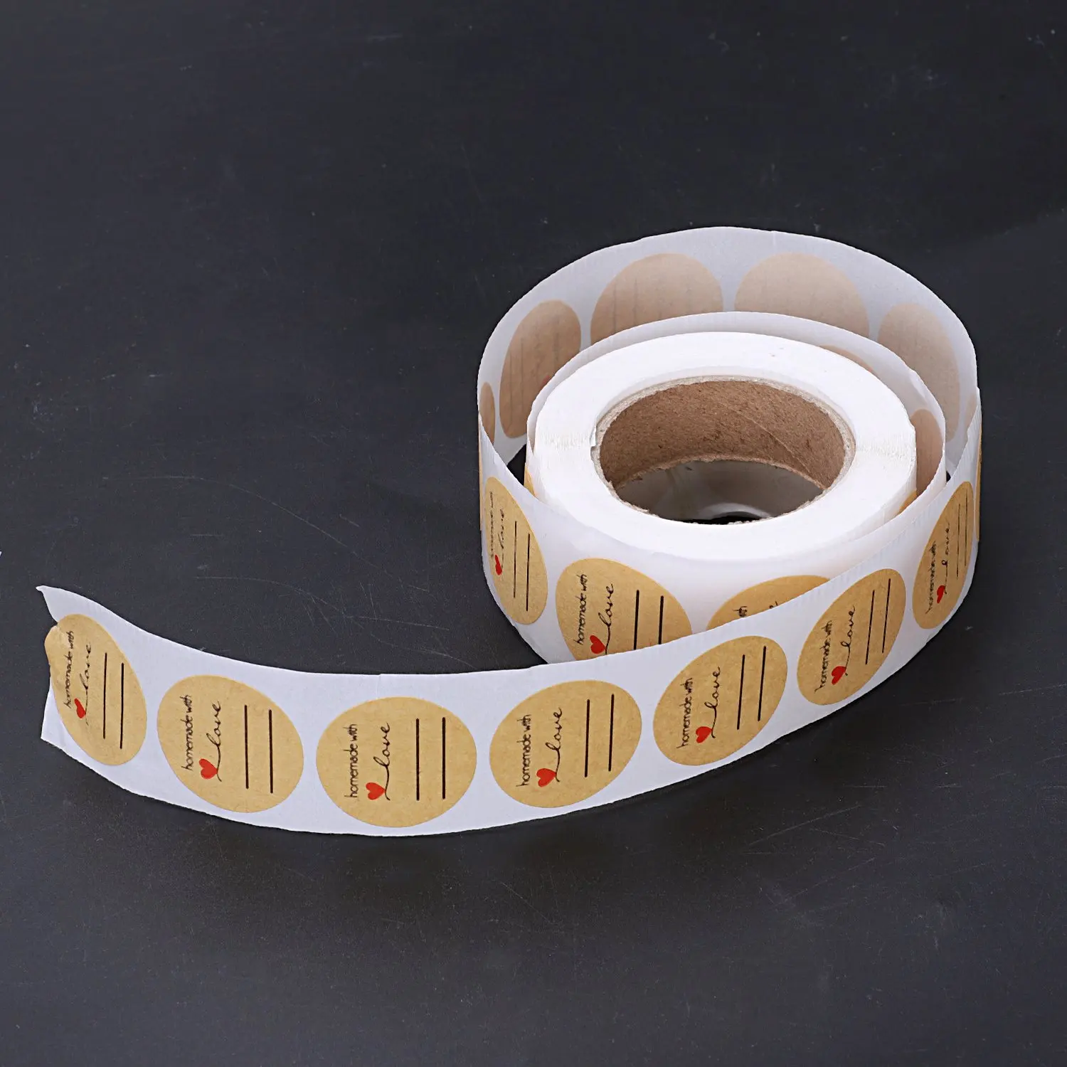 

1 inch Homemade With Love Sticker With Lines For Writing /1 inch Round Homemade With Love Canning Labels / 500 Labels Per Roll