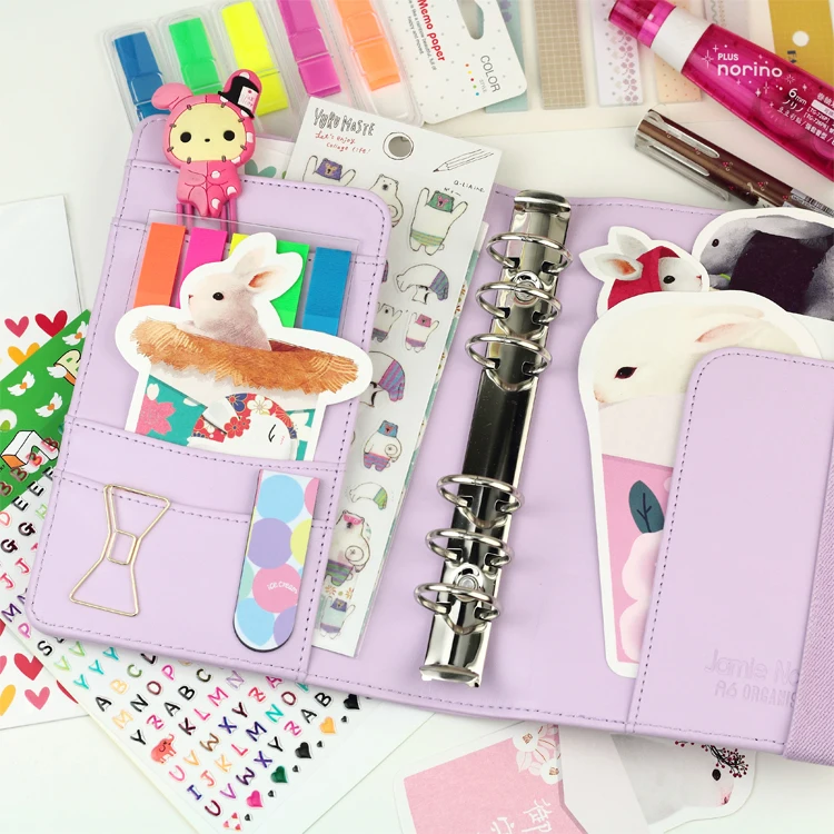 MyPretties Star 6 связующего отверстия Организатор a5 a6 Макарон Тетрадь DIY планировщик повестки дня Дневник Журналы канцелярские принадлежности