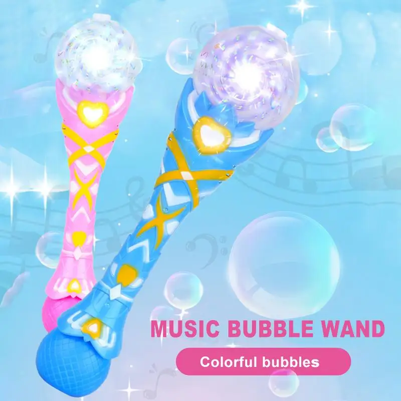 

Children Electric Magic Bubble Wand Stick Automatic Bubble Machine Light Music Bubble Maker Toy