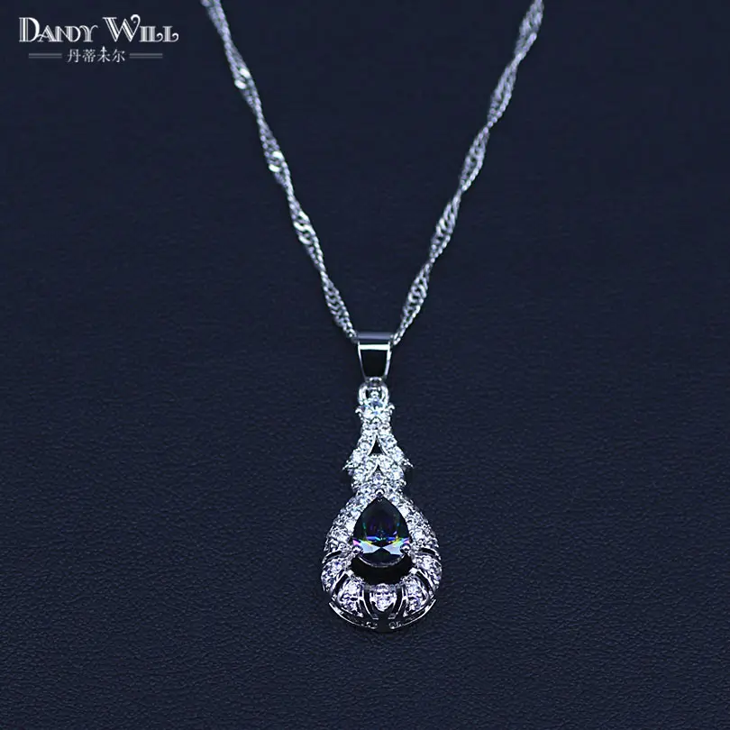 Mystic Rainbow Fire Cubic Zirconia Costume Jewelry Sets Decorations for women Earrings/Pendant/Necklace/Ring | Украшения и