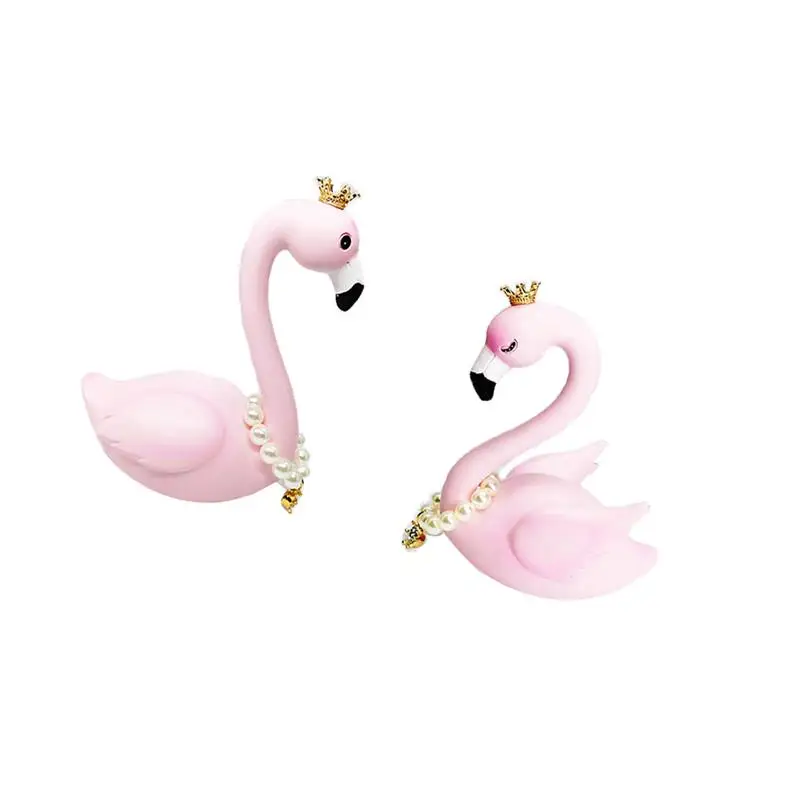 Аксессуары для украшения дома полимерная фигурка фламинго 2 шт. ручная работа