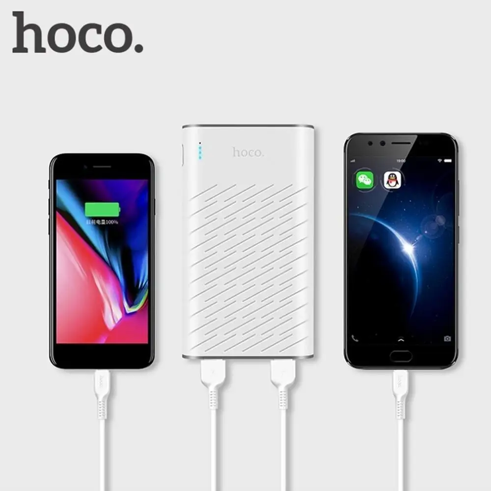 HOCO Power Bank 30000 мАч Powerbank Быстрая зарядка внешняя батарея портативное зарядное