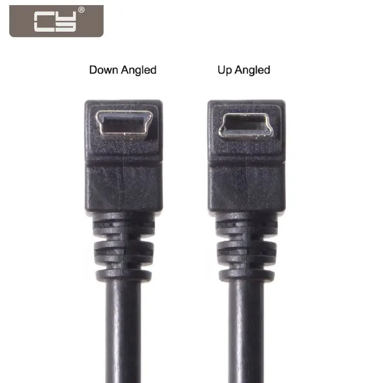CY USB 2 0 A Тип папа до 90 градусов вверх и вниз Угловой Mini B 5pin Штекер кабель 50 см |