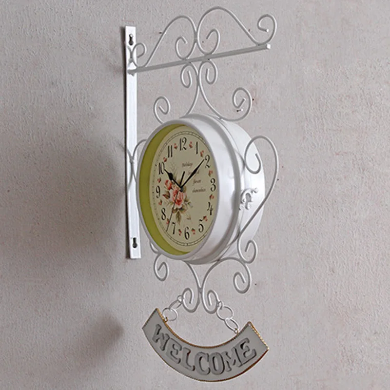 Напольные двойные настенные часы с петушком и колокольчиком reloj de pared Garden Outside Bracket