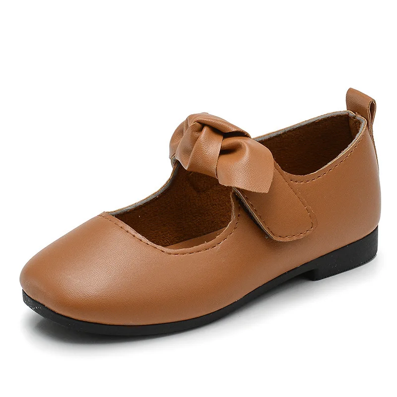

Girl Leather Kids Children Shoes Season Bow Single Shoe In Will Child Student Square Shoe Zapatos Chaussure Enfant Girls