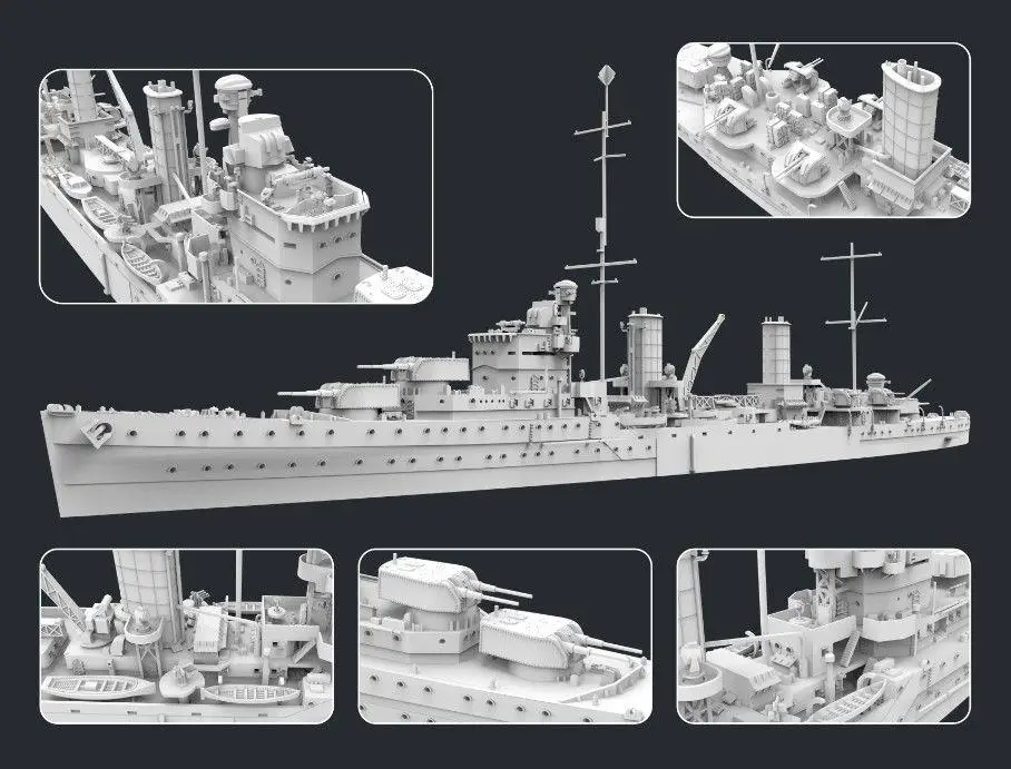 Flyhawk 1109 1/700 HMS Cruiser penелопа 1940 высшего качества|Наборы для сборки моделей| |