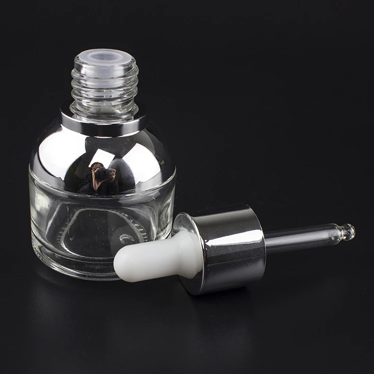 

30 мл прозрачная стеклянная бутылка с пипеткой диспенсер капля со стеклянной пипеткой, пустой Золотой/Серебряный алюминиевый чехол на весь корпус телефона с эфирным маслом пустая бутылка