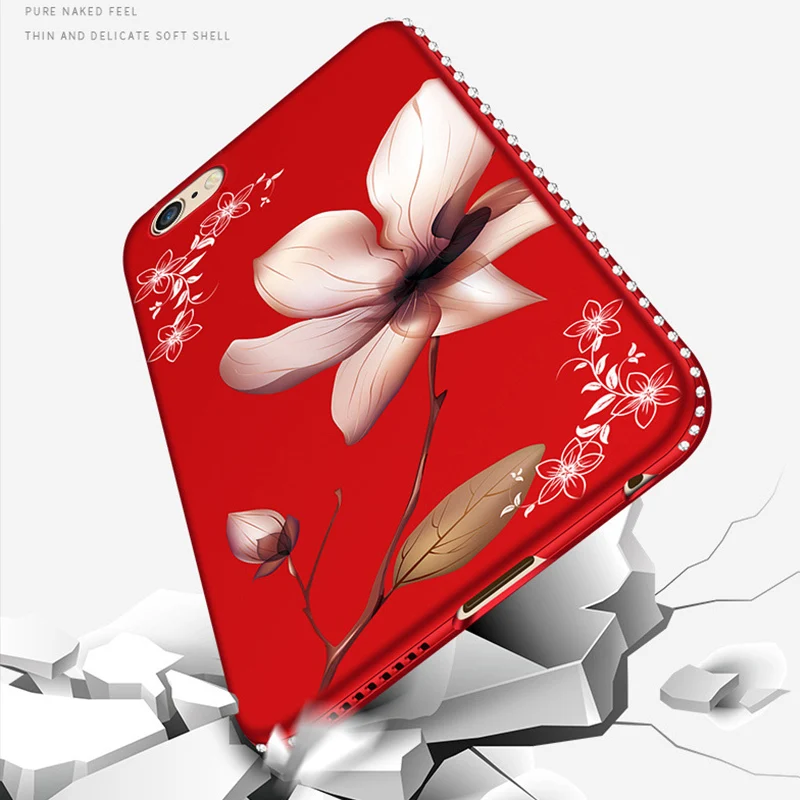 Flower Hoes For Samsung Galaxy A6 A8 2018 Plus Note 9 S8 S9 Case J4 J6 J2 Pro Core J5 J7 Prime Bling Diamond Cases Cover |