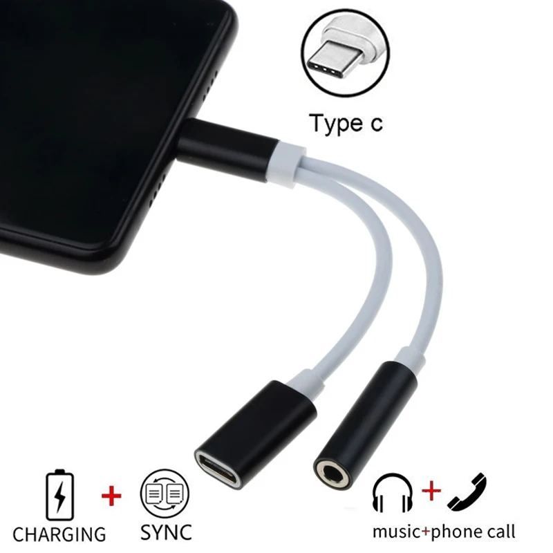 USB Разветвитель для наушников с разъемом типа C на 3 5 мм|Переходники и адаптеры| |