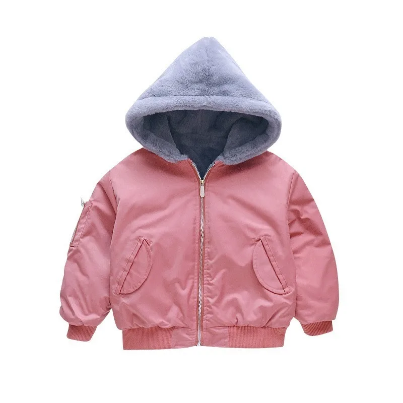 Fleece Teenage Children Coat Baby Girls Winter Coats Long Sleeve Clothes Thick Sports Toddler Jacket Hooded Kids Outerwear 2018 | Детская