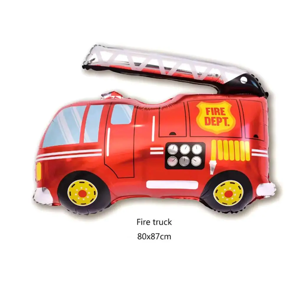 

Taoup 1pc Tank Ambulance Fire Truck Happy Birthday Truck Balloons Foil Ballons Accesories Party Decor School Car School Car DIY