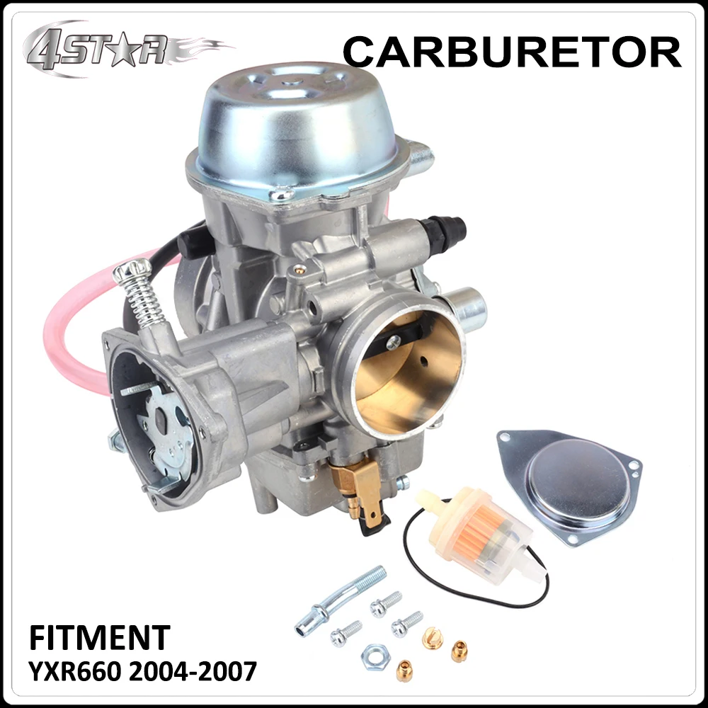 

Motorbike Aluminum 42mm Carburetor Carb Throttle Base Cover Inline Fuel Filter For YAMAHA ​YXR660 2004 2005 06 2007 Street Bike