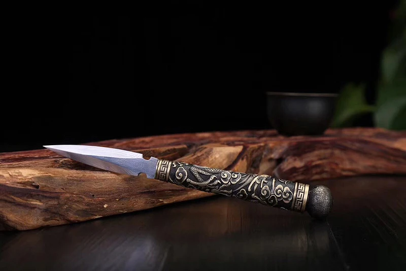 Полностью ручной китайский чай лезвие из нержавеющей фигурной стали тонкой