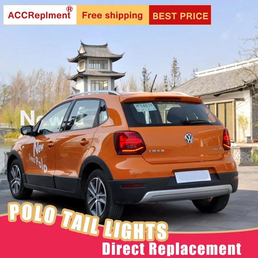Новый светодиодный фонарь светильник s в сборе для VW Polo 2012 2017 задний стоп сигнал